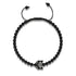 Renard de cristal | Bronze à canon | Noir | Bracelet Charmballa en macramé